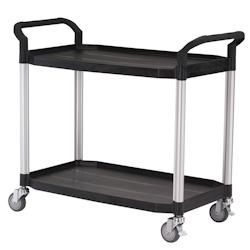 Lobrot chariot de service polypropylène noir 2 plateaux 1100 x 520 x H950 mm - 3760206421203_0
