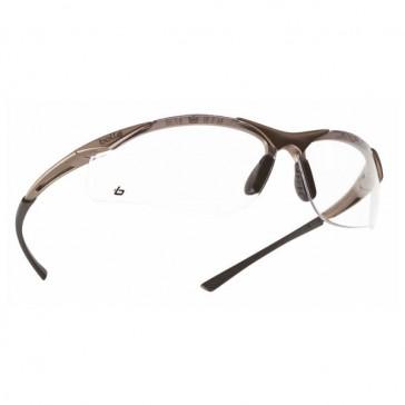 Lunette de chantier - Monture nylon bronze - Tipgrip - Polycarbonate incolore - Bolle Safety_0