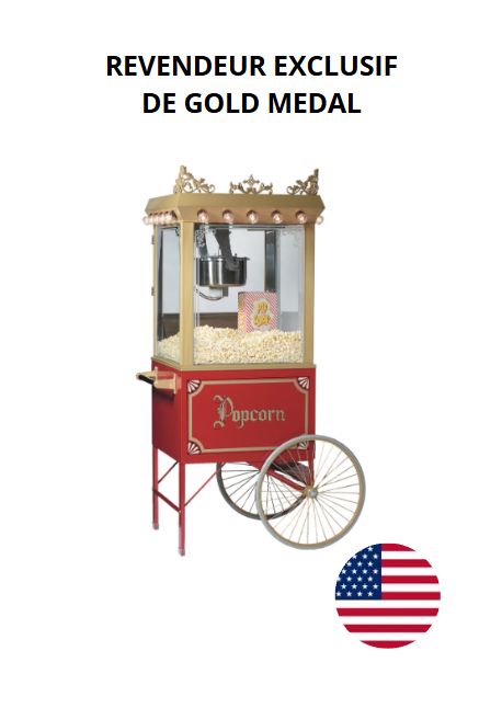 Machine à pop-corn professionnelle Gold Medal 16 oz (453 grammes) - Modèle antique rétro avec design décoré_0
