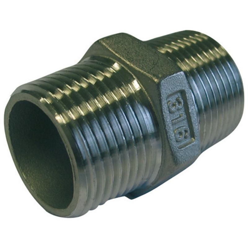 MAMELON MALE/MALE 3/8 INOX 316