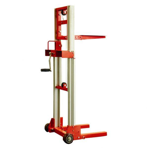 Mini gerbeur manuel pliable - Charge maximale 80 kg - Mât en aluminium - Léger et transportable_0