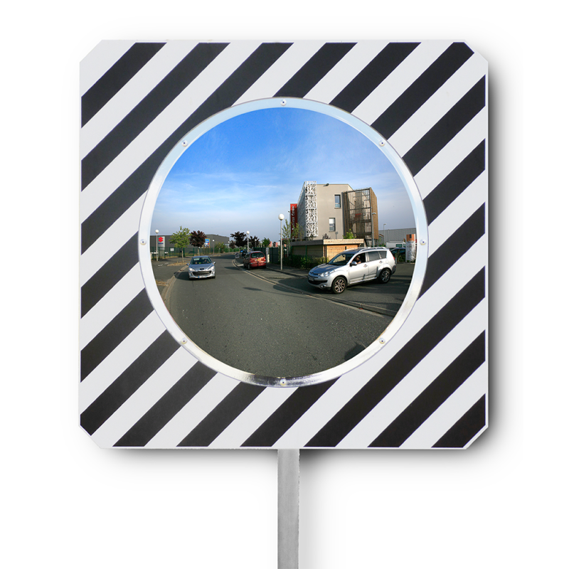 Miroir routier conforme - Gamme Classique - Diamètre 600 mm - Garantie 3, 6 ou 10 ans - Vision à 90° pour contrôle dans 2 directions_0