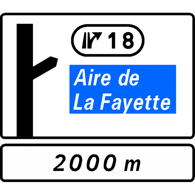 Panneau directionnel D51cr - sortie simple - WP Signalisation - résine thermoplastique_0