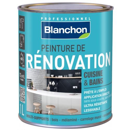 PEINTURE DE RÉNOVATION CUISINE ET BAINS - GRIS CLAIR 1L BLANCHON
