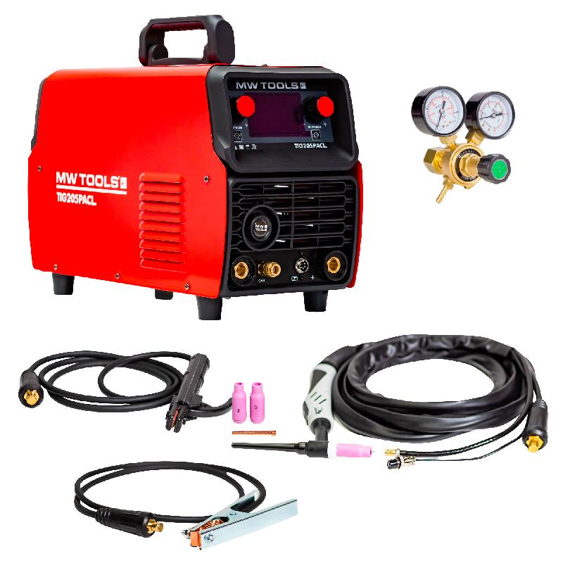 Poste à souder inverter ac/dc tig 200 a pour soudage tig ac, dc, pulse tig et électrode mma. MW TOOLS tig205pacl_0