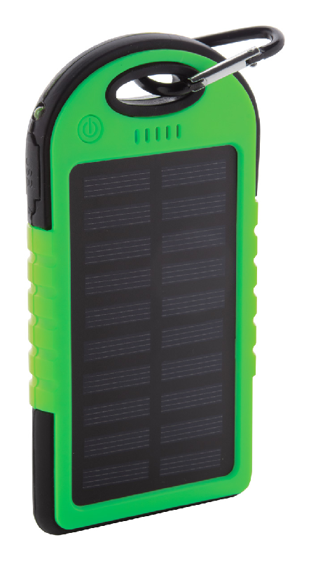 Power bank USB - plastique silicone - pile 4000 mAh - chargeur solaire et lampe LED_0