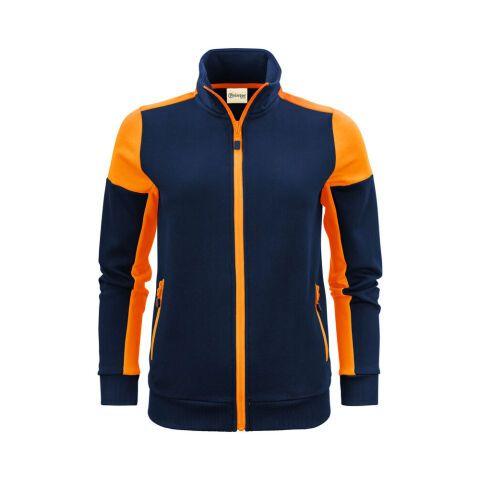 PRINTER PRIME PRIME SWEATSHIRT FULLZIP FEMMES MARINE/ORANGE FLUO - TAILLE L