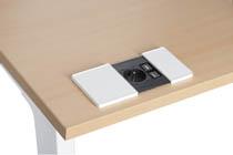 PRISE ENCASTRABLE - 1 PRISE SECTEUR + 2 PORTS USB - BLANC