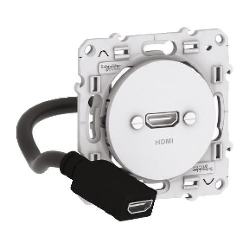 PRISE HDMI TYPE A - BLANC - ODACE SCHNEIDER