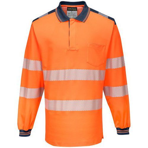 PW3 POLO HAUTE VISIBILITÉ ML - PORTWEST