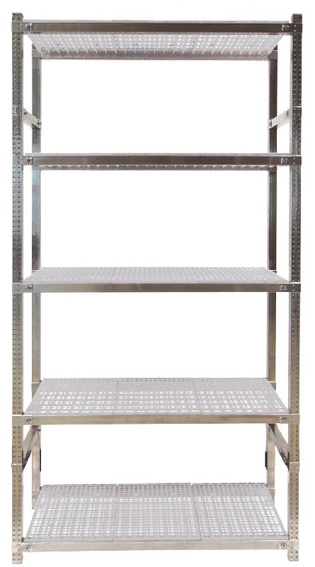 RAYONNAGE ALIMENTAIRE STORINOX 5 TABLETTES COLORIS BLANC DÉPART