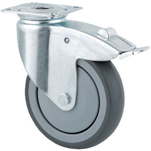 ROULETTE PIVOTANTE AVEC FREIN FORCE:100 KG H HT:185 MM - TENTE