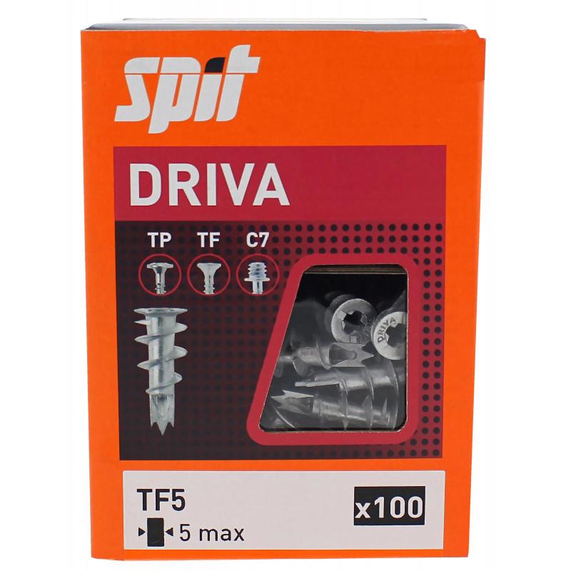 CHEVILLE AUTOFOREUSE DRIVA TF5 BOÎTE DE 100 - SPIT - 059370