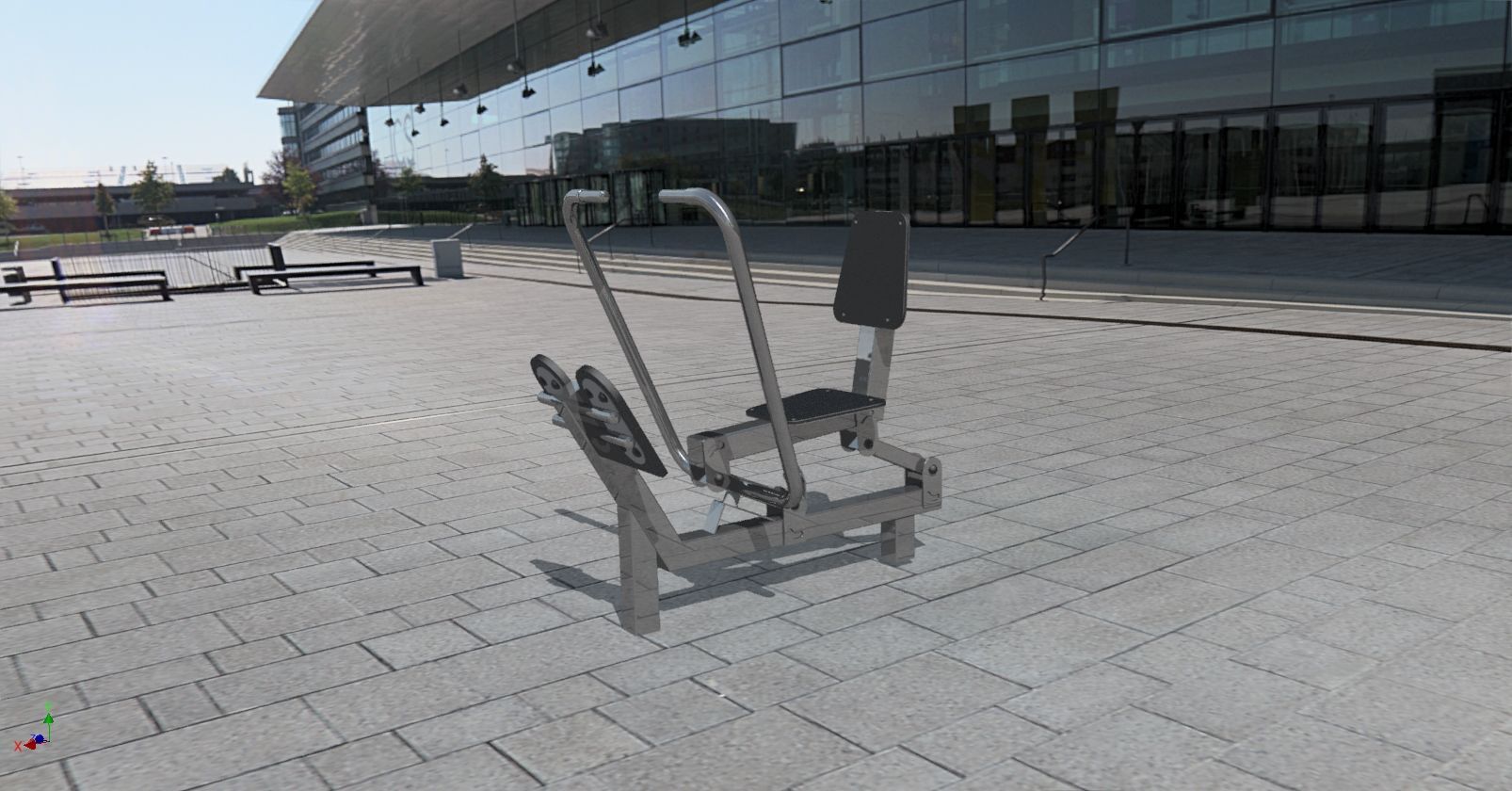 Station rameur en acier inoxydable - Référence SRAM - Conforme norme NF EN 16630 : 2015_0