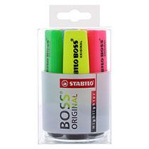 SURLIGNEUR STABILO BOSS COULEURS ASSORTIES - POT À CRAYON DE 6