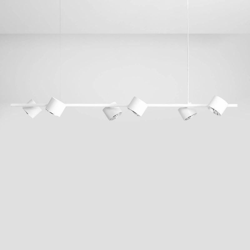 ALDEX SUSPENSION BOT BLANCHE À SIX LAMPES