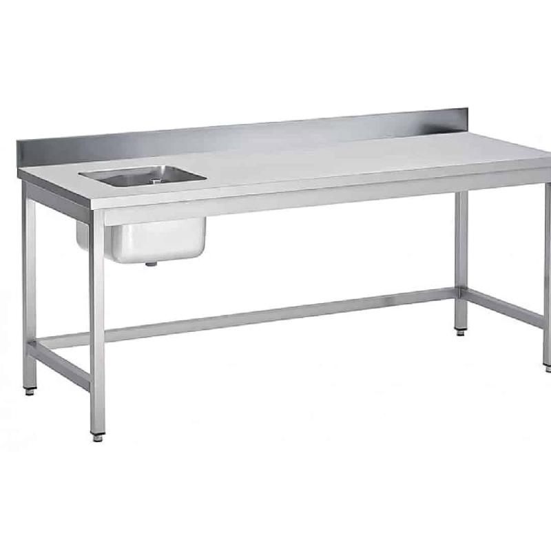 Table du chef soudée, centrale, avec bac à gauche, P 700 mm (Longueur, mm: 1200 - Réf STCC127-443G-1)_0