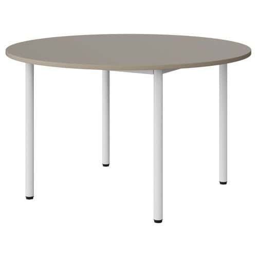 TABLE MALIBU Ø 120 T5 4P STRA ABS GRIS U727/BLC 9016