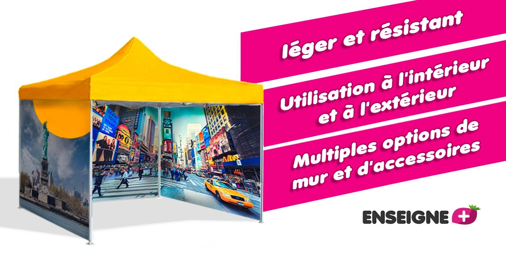 Tente pliante publicitaire personnalisée 4,5 x 3 m - structure en aluminium et toit personnalisable_0