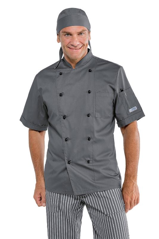 VESTE PROFESSIONNELLE DE CUISINE GRISE