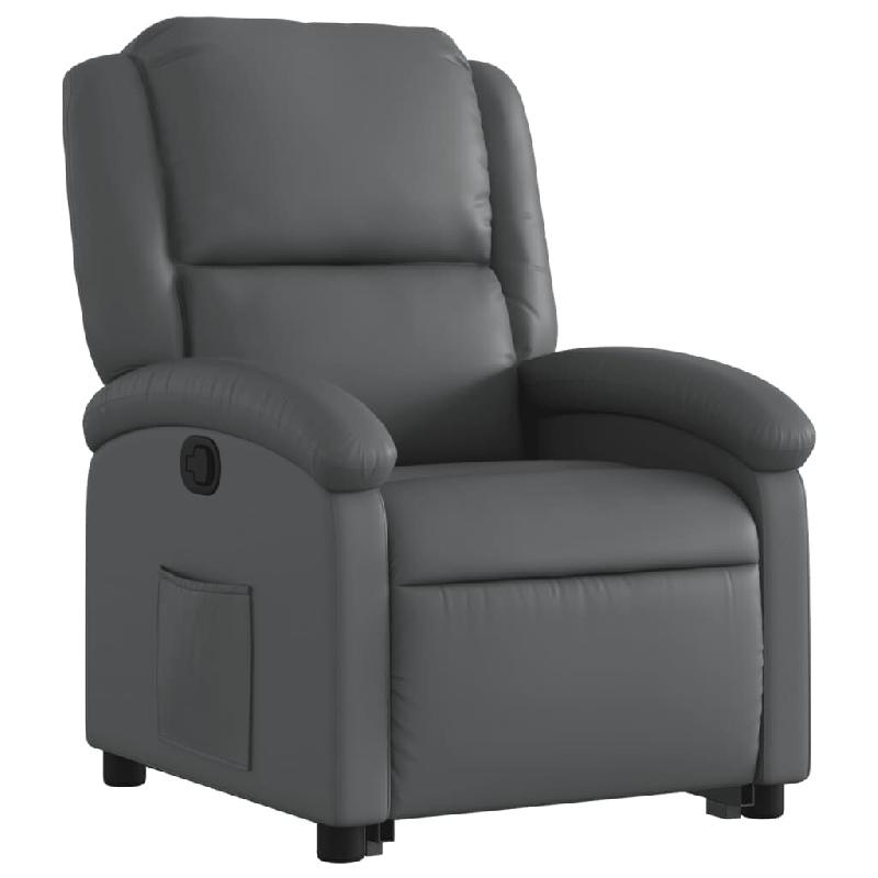 VidaXL Fauteuil inclinable Gris Similicuir Modèle Nervoria - 3204229_0