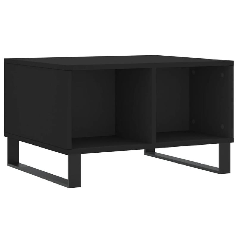 VidaXL Table basse Noir 60x50x36,5 cm Bois d'ingénierie Modèle Flex Prime Pro - 830549_0