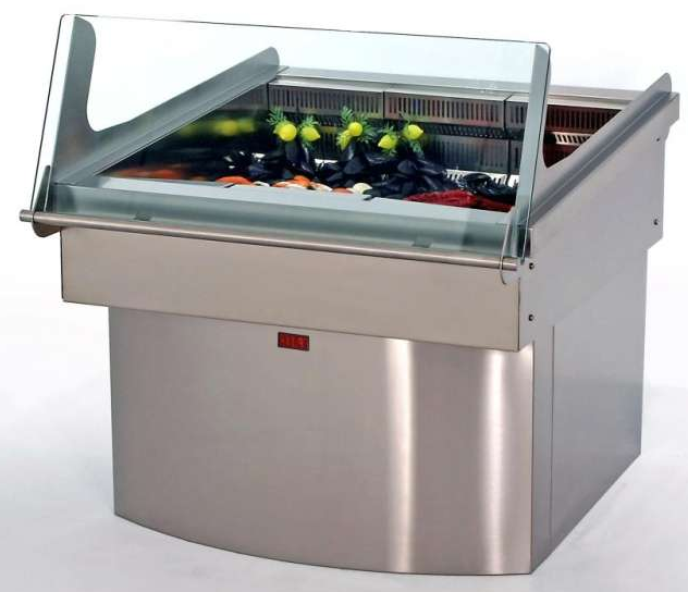 Vitrine réfrigérée à poissons - Inox AISI 304/316 - Réfrigération statique - Fabrication italienne_0