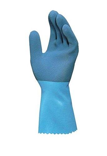 Gants de protection MAPA Jersette 5 - Bleu - Latex naturel - Certifié CE_0
