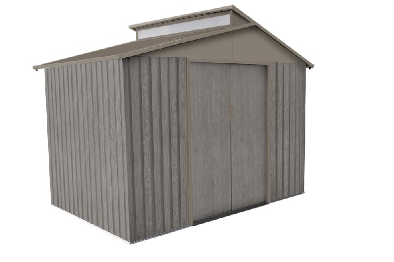 Abri jardin métal - aspect bois vieilli 9363 - 5,44 m² - gris_0