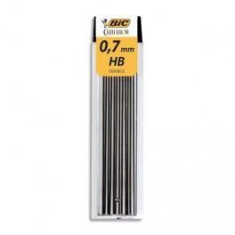 BIC ETUI DE 12 MINES HI-POLYMER TOUS USAGES 0,7 MM HB CONTE 7507