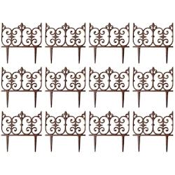 Bordure de jardin en fonte Valentine Lot de 12 Esschert Design - marron 3700866371753_0