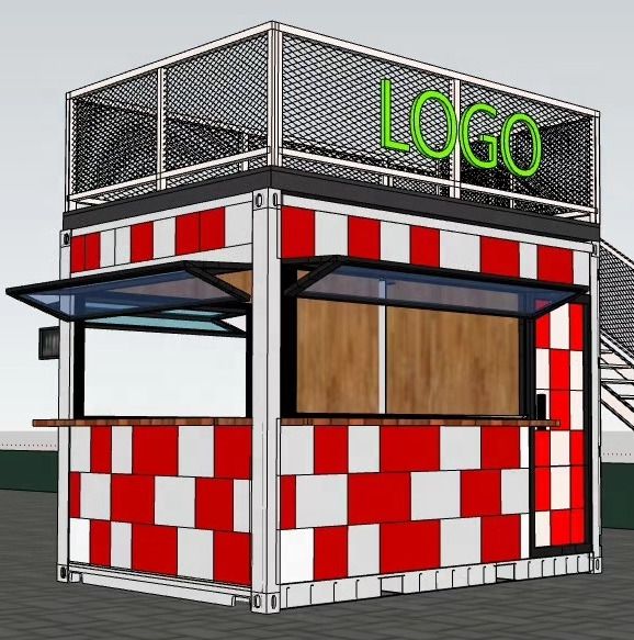 Container snack 10 pieds type ISK8 - maritime certifié type A - 10 pieds HC modifié_0