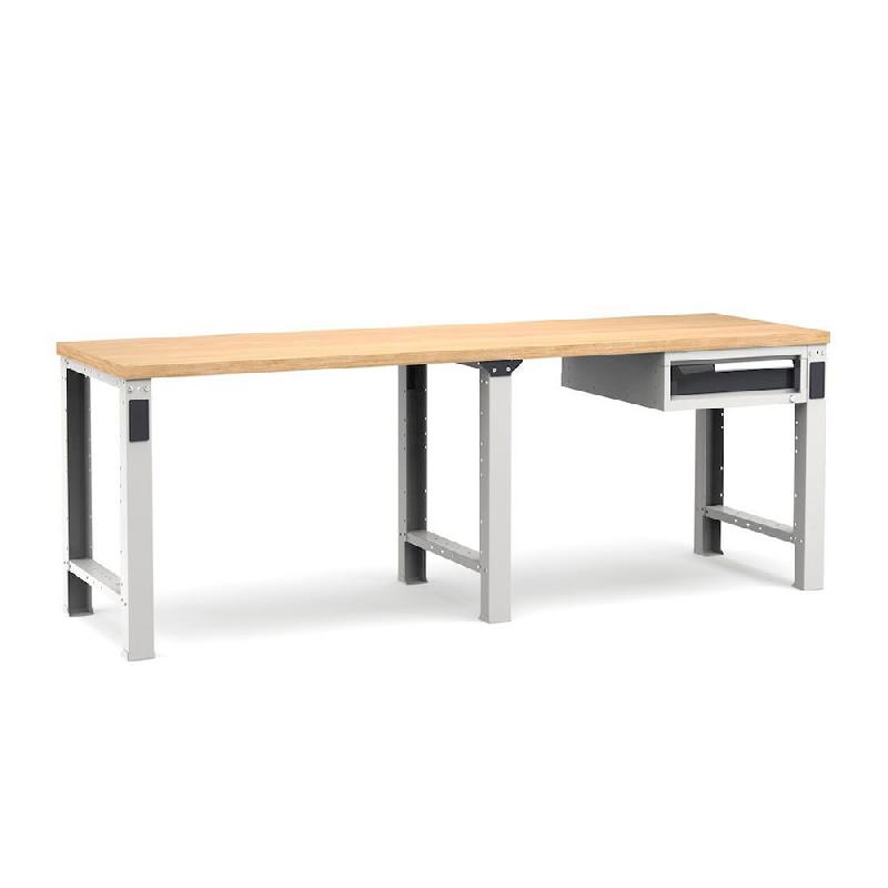 Établi plateau bois L.2500 mm avec bloc 1 tiroir NOVALP_0