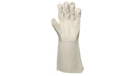 Gant soudeur paume fleur 2121 - cuir fleur et croûte de vachette - résistances EN 388 et EN 407_0