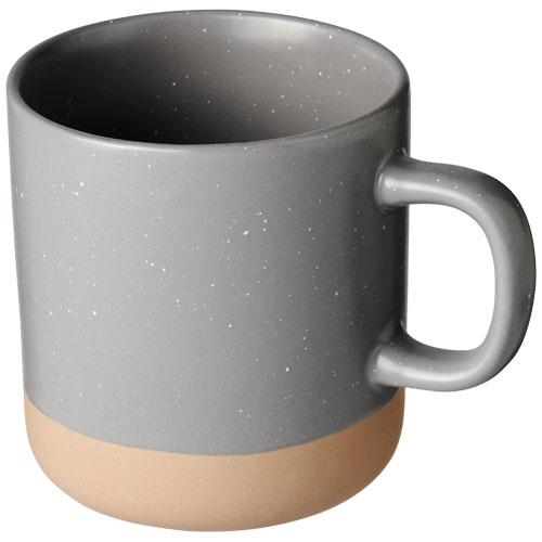 Mug en céramique 360 ml Pascal - motif feu de camp - fond non vernissé - livré en boîte cadeau_0