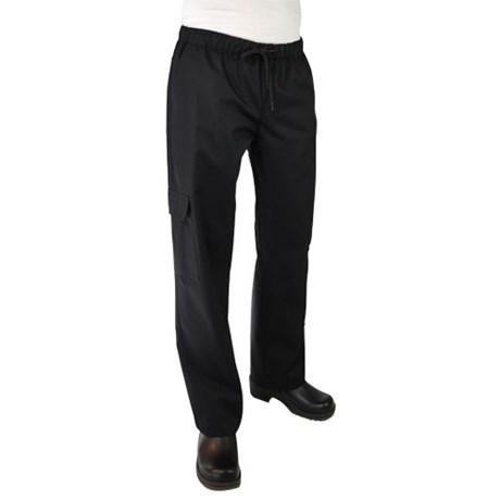 PANTALON DE CUISINE HOMME NOIR BAGGY T.XXL