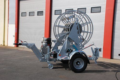 RD 300 - Remorque porte-touret - ABDE Deroubaix - PTAC 3000 kg - Balancier hydraulique_0