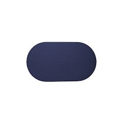 Stil Casa, set de 12 chemins de table unicolores, polyuréthane cousu, 58xh. 38 cm, finition dollar couleur bleu. - RUN6838-BND_0