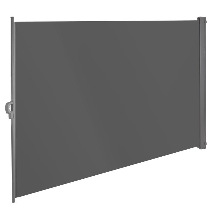 Store latéral 180 x 300 cm - anthracite / brise-vue rétractable_0