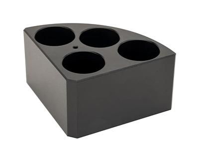 Support poly-block noir, 4 trous, Ø28x43mm pour LBM016 - Ref.: LBM013_0