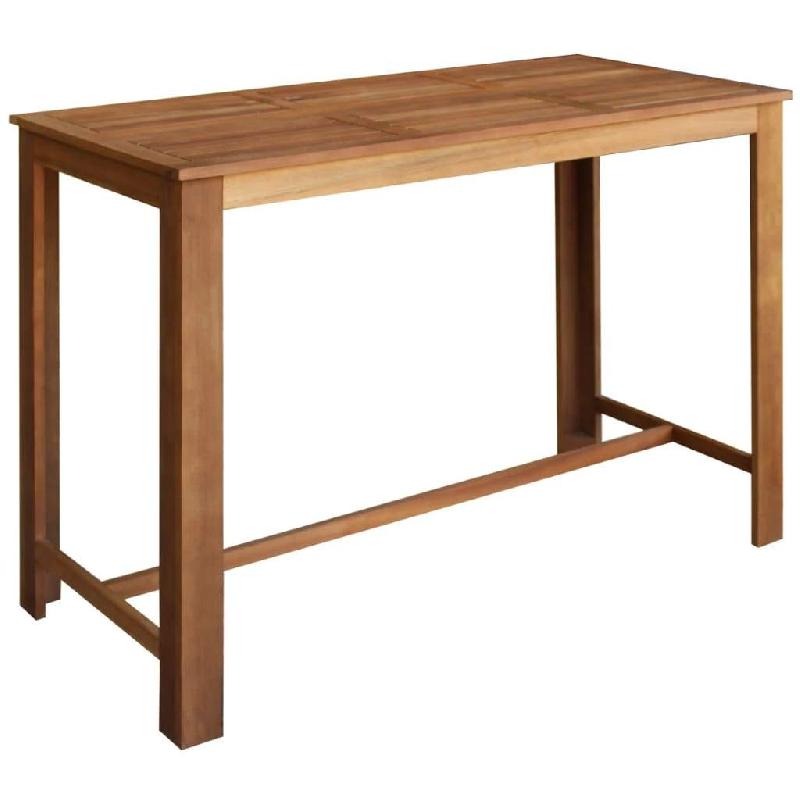 Table haute mange-debout - Bar bistrot en bois d'acacia massif, 150 cm - Réf. 0902064_0