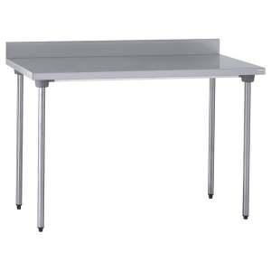 Table en inox adossée - 1800x700x900 mm - sans étagère_0