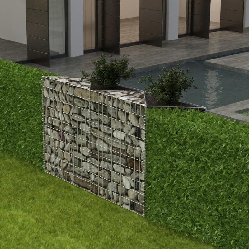 Vidaxl panier de gabion acier galvanisé 120x30x100 cm 142539_0