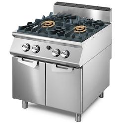 Virtus group Cuisinière Gaz avec 2 Brûleurs Chacun 16 kW sur Coffre 2 Portes   Virtus - 0698142402136_0