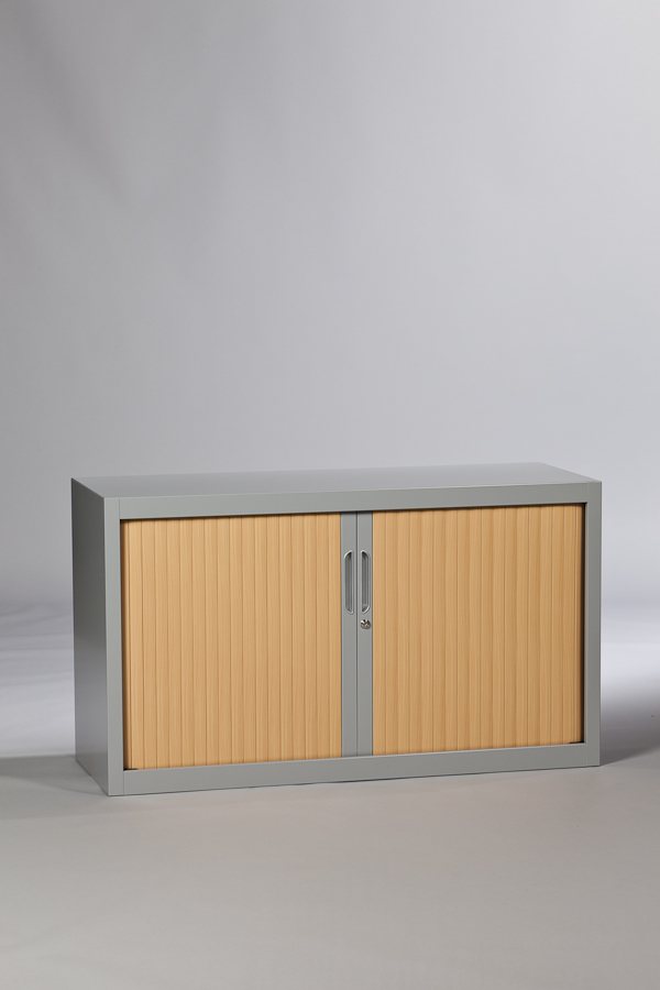 Armoire métallique de grande profondeur - ABR61055 - 690 x 1000 x 550 mm - Rideaux PVC - Penderie et rangement dossiers volumineux_0