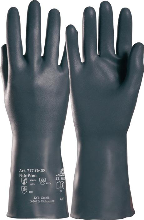 Gant de protection chimique - Nitoprène 717 - Taille 10 - Gris foncé - EN 388, EN 374 - Catégorie EPI III - HONEYWELL_0