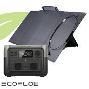 Kit station de charge portable 600w - 512wh ecoflow river max 2 avec panneau solaire pliable 160w_0