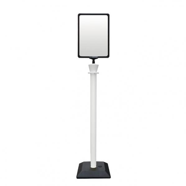 Panneau d'information à hauteur fixe - Blanc - Format A4 pivotant - Socle lesté - Rolléco_0