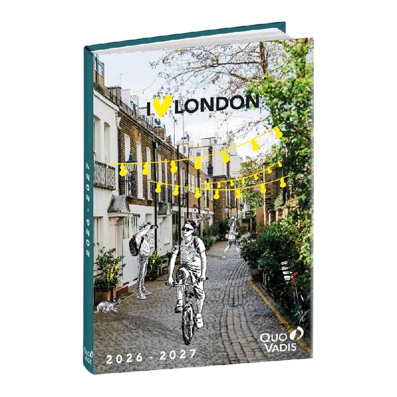 Quo Vadis - Agenda année scolaire - 2026-2027 - Journalier - Multilingue - Cities - Multicolore - 12 mois de août à juillet - 12x17 cm - multicolor_0