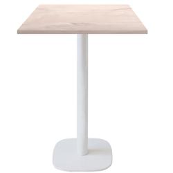 Restootab - Mange-debout 60x60cm - modèle Round pied blanc chêne bosco - marron Bois manufacturé 3760371513925_0